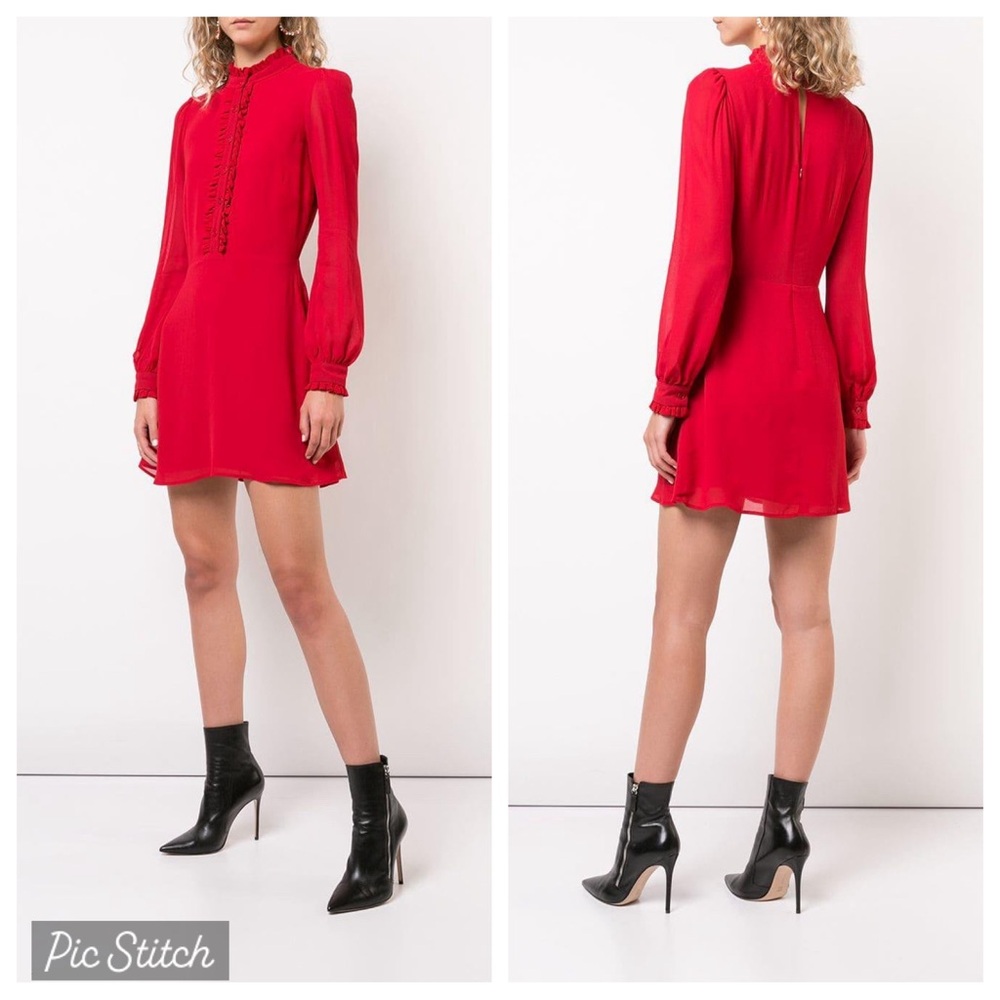 Reformation Red Mini Dress - Picture 2 of 15
